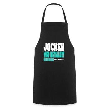 Jockey wird installiert - Kochschürze - Schwarz - Vorne - AI Model Male 185 dark (185cm)