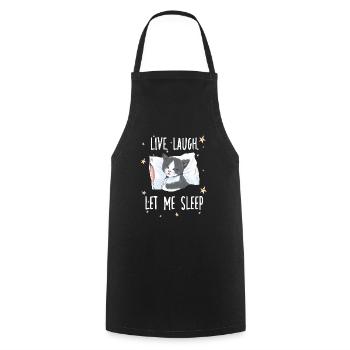 Mignon Morning Grouch Cat Motif Lazy Cat Cats - Tablier de cuisine - noir - Devant - AI Model Male 185 dark (185cm)