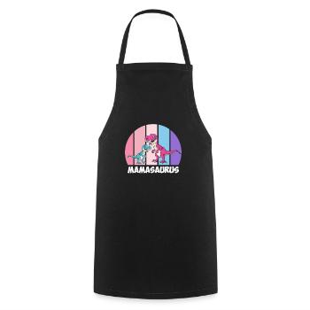 Dinosaur Mamasaurus Kids Dino Super Mama - Cooking Apron - black - Front - AI Model Male 185 dark (185cm)