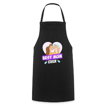 Meilleure maman de tous les temps Meilleure maman du monde Mère Enfant - Tablier de cuisine - noir - Devant - AI Model Male 185 dark (185cm)
