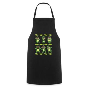 Triceratops Dinosaure Dino Boys Fille - Tablier de cuisine - noir - Devant - AI Model Male 185 dark (185cm)