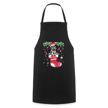 Dalmatian Dog Lover Christmas - Dog Christmas Stoc - Cooking Apron - black - Front - AI Model Male 185 dark (185cm)