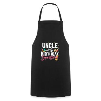 Crème glacée Oncle Fête d’anniversaire Neveu Nièce Crème glacée - Tablier de cuisine - noir - Devant - AI Model Male 185 dark (185cm)