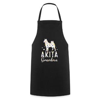 Akita Inu américain - Tablier de cuisine - noir - Devant - AI Model Male 185 dark (185cm)