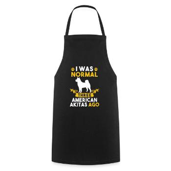 Akita Inu américain - Tablier de cuisine - noir - Devant - AI Model Male 185 dark (185cm)