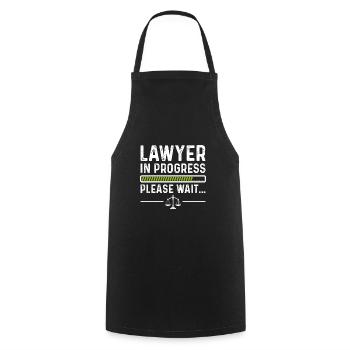 Lawyer In Progress Law Student - Cooking Apron - black - Front - AI Model Male 185 dark (185cm)