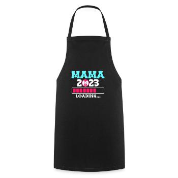 Maman 2023 Chargement de bébé Enceinte d’un garçon - Tablier de cuisine - noir - Devant - AI Model Male 185 dark (185cm)