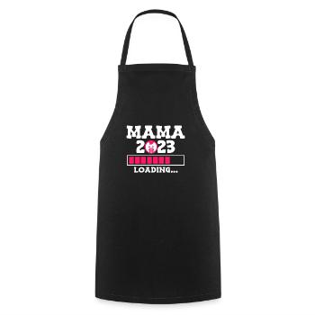Mom 2023 Baby loading Pregnant with Girl - Cooking Apron - black - Front - AI Model Male 185 dark (185cm)