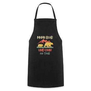 Mama Bear Kinder Tochter Sohn Familie on Tour - Kochschürze - Schwarz - Vorne - AI Model Male 185 dark (185cm)