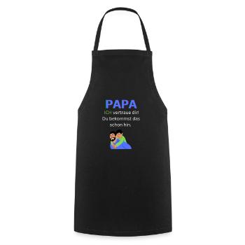 Papa Held - Kochschürze - Schwarz - Vorne - AI Model Male 185 dark (185cm)