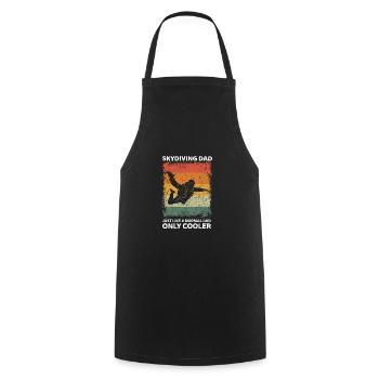 Skydiving Papa Lustige Vater Sprüche Vatertag - Kochschürze - Schwarz - Vorne - AI Model Male 185 dark (185cm)