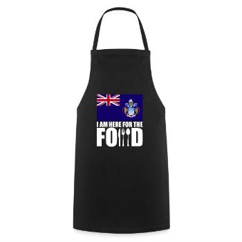 Tristan Da Cunha souvenir de voyage de vacances - Tablier de cuisine - noir - Devant - AI Model Male 185 dark (185cm)