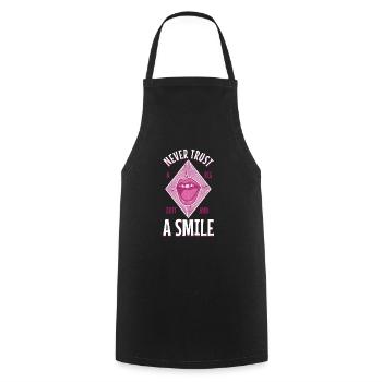 Never trust a big butt and a smile - Cooking Apron - black - Front - AI Model Male 185 dark (185cm)