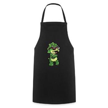 Tricératops Les dinosaures dansent avec des lunettes de soleil - Tablier de cuisine - noir - Devant - AI Model Male 185 dark (185cm)