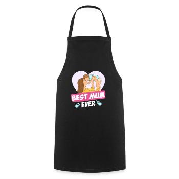 Meilleure maman de tous les temps Meilleure maman du monde Mère Enfant - Tablier de cuisine - noir - Devant - AI Model Male 185 dark (185cm)