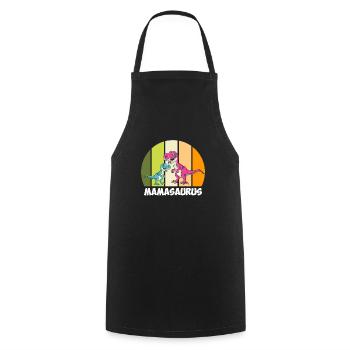 Dinosaur Mamasaurus Kids Dino Super Mama - Cooking Apron - black - Front - AI Model Male 185 dark (185cm)
