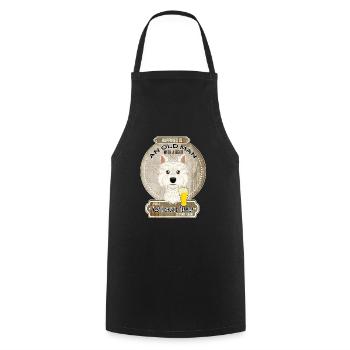 West Highland Terrier Papa Amateur de bière - Tablier de cuisine - noir - Devant - AI Model Male 185 dark (185cm)