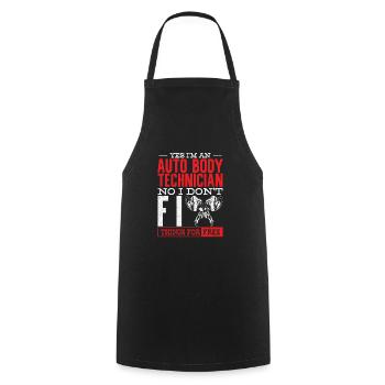 Auto Body Technician Vehicle Repair Car - Cooking Apron - black - Front - AI Model Male 185 dark (185cm)