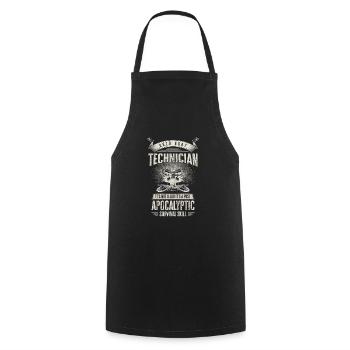 Auto Body Technician Post Apocalyptic Survival - Cooking Apron - black - Front - AI Model Male 185 dark (185cm)