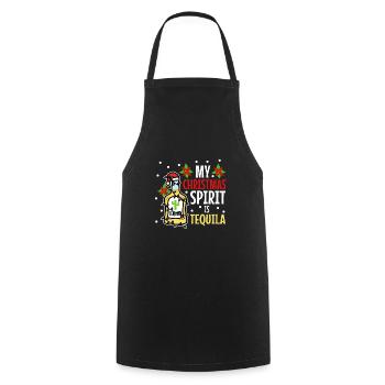 Mon de Noël est Tequila - Tablier de cuisine - noir - Devant - AI Model Male 185 dark (185cm)