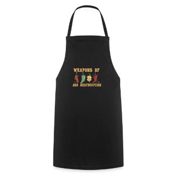 Chili Jalapenos Habaneros Carolina Reaper - Cooking Apron - black - Front - AI Model Male 185 dark (185cm)