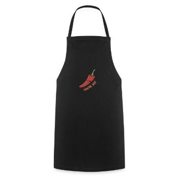Chili Jalapenos Habaneros Carolina Reaper - Cooking Apron - black - Front - AI Model Male 185 dark (185cm)