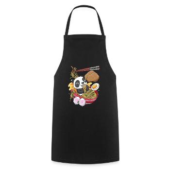 Kawaii Panda Bear Ramen Noodles Anime Amateurs - Tablier de cuisine - noir - Devant - AI Model Male 185 dark (185cm)