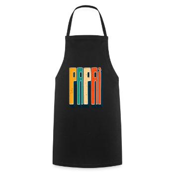Papa 2 Father of Two Two Father's Day Twins - Cooking Apron - black - Front - AI Model Male 185 dark (185cm)