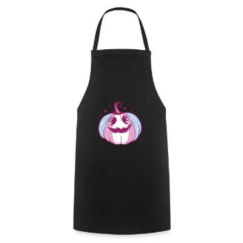 Transgender Pride Pumpkin LGBT Trans Flag - Kochschürze - Schwarz - Vorne - AI Model Male 185 dark (185cm)