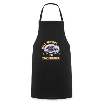 Fournir une orthophonie pour Zapiekanka Funny - Tablier de cuisine - noir - Devant - AI Model Male 185 dark (185cm)