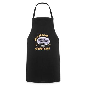 Provide Speech Therapy for Carrot Cake Funny - Cooking Apron - black - Front - AI Model Male 185 dark (185cm)