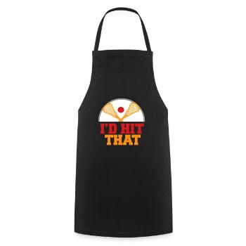 I'd Hit That Awesome Funny Lacrosse T-Shirt - Cooking Apron - black - Front - AI Model Male 185 dark (185cm)
