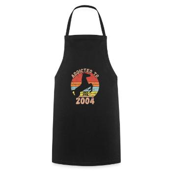 Birthday Horse Riding April 2004 - Cooking Apron - black - Front - AI Model Male 185 dark (185cm)