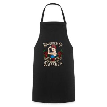 Dresden Frau Geschenk filles de Dresden Frauen - Tablier de cuisine - noir - Devant - AI Model Male 185 dark (185cm)