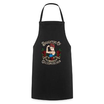 Gelsenkirchen Frau filles de Gelsenkirchen - Tablier de cuisine - noir - Devant - AI Model Male 185 dark (185cm)