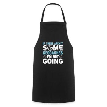 Geocaching Geocacher Cadeau - Tablier de cuisine - noir - Devant - AI Model Male 185 dark (185cm)