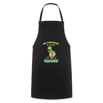 Tortues Tortues de mer Tortues terrestres - Tablier de cuisine - noir - Devant - AI Model Male 185 dark (185cm)
