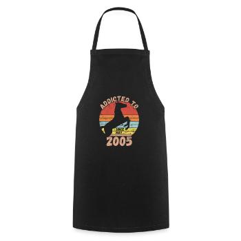 Birthday Horse Riding May 2005 - Cooking Apron - black - Front - AI Model Male 185 dark (185cm)