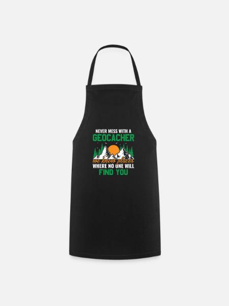 Geocaching Geocacher Geschenk - Kochschürze - Schwarz