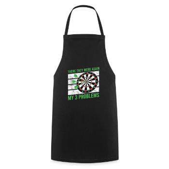 Il y a encore mes 3 problèmes de fléchettes joueur de fléchettes - Tablier de cuisine - noir - Devant - AI Model Male 185 dark (185cm)
