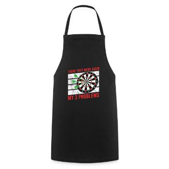 Il y a encore mes 3 problèmes de fléchettes joueurs de fléchettes - Tablier de cuisine - noir - Devant - AI Model Male 185 dark (185cm)