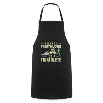 Triathlon Natation Cyclisme Course à pied - Tablier de cuisine - noir - Devant - AI Model Male 185 dark (185cm)