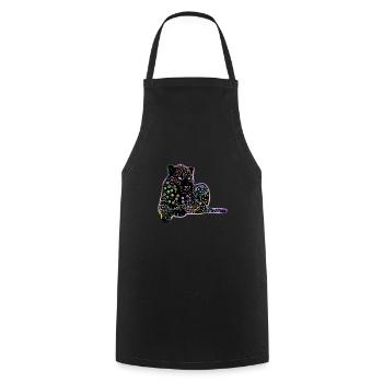 Drôle d’idée cadeau Jaguar - Tablier de cuisine - noir - Devant - AI Model Male 185 dark (185cm)