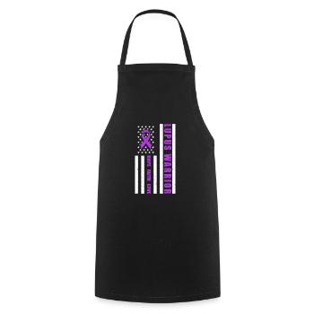 Lupus Awareness Hope Faith Love USA American Flag - Kochschürze - Schwarz - Vorne - AI Model Male 185 dark (185cm)