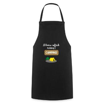 A house that moves? Camping! - Cooking Apron - black - Front - AI Model Male 185 dark (185cm)