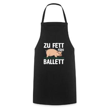 Zu Fett Fürs Ballett Schwein Ballerina Abnehmen - Kochschürze - Schwarz - Vorne - AI Model Male 185 dark (185cm)