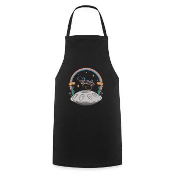 Floral Handpan Hang Drum Rav Vaste Instrument - Tablier de cuisine - noir - Devant - AI Model Male 185 dark (185cm)