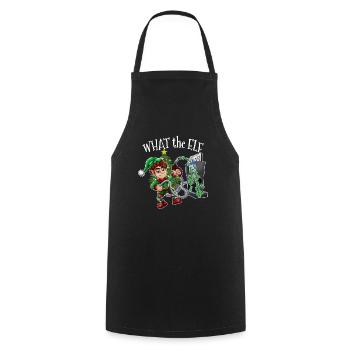 Christmas Humor - Men Women Funny Christmas 2022 - Cooking Apron - black - Front - AI Model Male 185 dark (185cm)