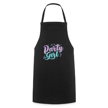 Party Girl Celebrations Dance Music Friends - Cooking Apron - black - Front - AI Model Male 185 dark (185cm)
