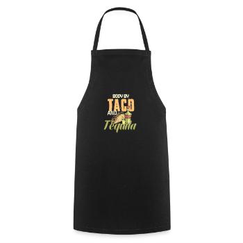 Taco Mexikanische Essen Mexico Tortilla Burrito - Kochschürze - Schwarz - Vorne - AI Model Male 185 dark (185cm)